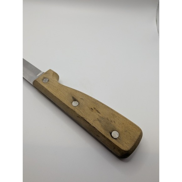 Vtg Ekco Eterna Slicer Knife 5-Inch Blade & Utility 6 in. Wood Handles Japan - Picture 15 of 16